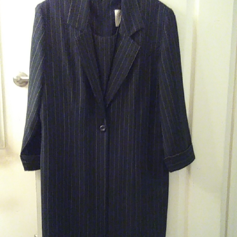 Jessica Black Pinstripe Blazer Suit